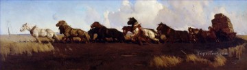 Across the Black Soil Plains George Washington Lambert Oil Paintings